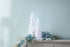 14" White Blue And Pink Plastic Trees Tabletop Sculpture with LED
