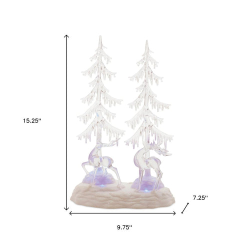 15" Clear Plastic Trees Tabletop Sculpture