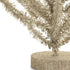 Set of Two Silver Plastic Trees Tabletop Sculpture
