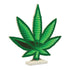 18" Green Acrylic Leaf Tabletop Sign with LED