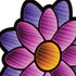 17" Purple Pink And Yellow Acrylic Flowers Tabletop Sign with LED