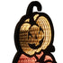 23" Orange Black And Yellow Acrylic Halloween Jack-O-Lantern Tabletop Sign with LED