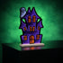 16" Black Orange And Purple Acrylic House Halloween Ghost Tabletop Sign with LED