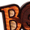 8" Orange And Black Acrylic Halloween Tabletop Sign with LED