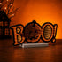 8" Orange And Black Acrylic Halloween Tabletop Sign with LED