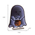 16" White Orange And Black Acrylic Halloween Ghost Tabletop Sign with LED