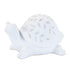Set of Two White Polyresin Frog And Turtle Figurines