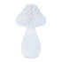 Set of Two White Polyresin Mushroom Tabletop Sculpture