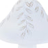 Set of Two White Polyresin Mushroom Tabletop Sculpture