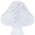 Set of Two White Polyresin Mushroom Tabletop Sculpture