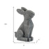 Set of Two Gray Polyresin Rabbit Figurine