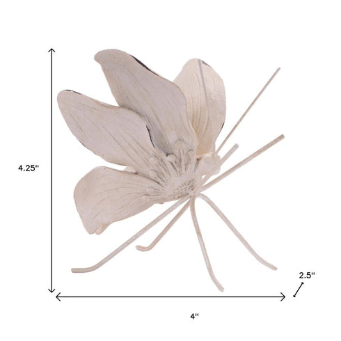 Set of Two Beige Polyresin Tabletop Sculpture