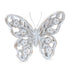 Set of Two White And Beige Polyresin Butterfly Tabletop Sculptures