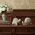 Set of Two Brown Polyresin Snail And Turtle Tabletop Sculptures