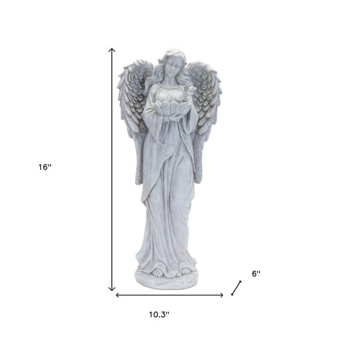29" Gray Polyresin Angel Statue