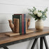 Set of Two Brown Wood Bird Decorative Bookends