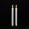 Set of Two White Unscented Candle Flameless Taper Candles