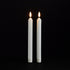 Set of Two White Unscented Candle Flameless Taper Candles