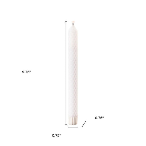 Set of Two White Unscented Candle Flameless Taper Candles