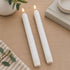 Set of Two White Unscented Candle Flameless Taper Candles