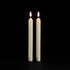 Set of Two Beige Flameless Taper Candles