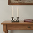 Set of Two Beige Flameless Taper Candles