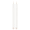 Set of Two White Unscented Flameless Candle Taper Candles