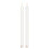 Set of Two White Unscented Flameless Candle Taper Candles