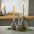 Set of Two White Unscented Flameless Candle Taper Candles