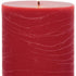 Set of Two Red Unscented Candle Flameless Pillar Candles
