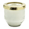 4" White Currant Scented Two Wick Candle In Clear And Gold Glass Holder