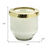 4" White Currant Scented Two Wick Candle In Clear And Gold Glass Holder