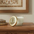 4" White Currant Scented Two Wick Candle In Clear And Gold Glass Holder
