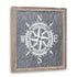 17" X 17" Gray Compass Galvanized Metal And Wood Square Framed Art