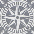 17" X 17" Gray Compass Galvanized Metal And Wood Square Framed Art