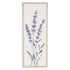 32" X 12" Natural White And Lavender Floral Wood Framed Art