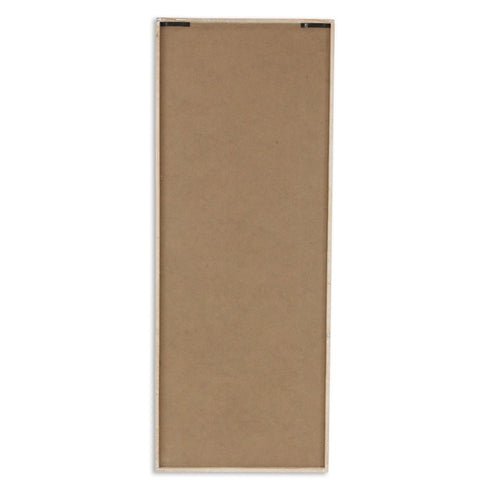 32" X 12" Natural White And Lavender Floral Wood Framed Art