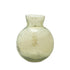 Set of Three Sage Green Seeded Bubble Glass Table Vases