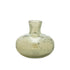 Set of Three Sage Green Seeded Bubble Glass Table Vases