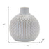 Set of Four Natural And Off White Ceramic Bud Vases With Sculptural Details