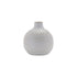 Set of Four Natural And Off White Ceramic Bud Vases With Sculptural Details
