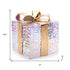 Set of Three Clear And Gold Decorative Boxes With LED