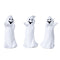 Set of Three White Polyresin Halloween Ghost Figurines