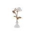 Set of Three Gold And White Ceramic Tabletop Sculpture
