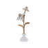 Set of Three Gold And White Ceramic Tabletop Sculpture