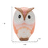 Set of Three Pink And Beige Terracotta Owl Figurines
