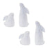 Set of Four White Resin Bunny Rabbit Figurines