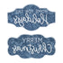 Set of Two Blue And White Christmas Home For The Holidays Wood Wall Decor