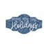 Set of Two Blue And White Christmas Home For The Holidays Wood Wall Decor