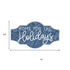 Set of Two Blue And White Christmas Home For The Holidays Wood Wall Decor